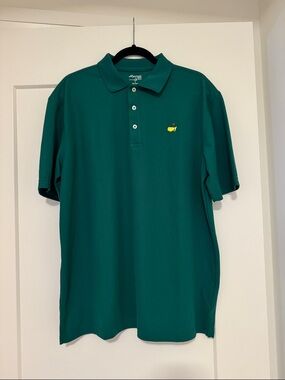 Masters Teal-Green Golf Polo with Embroidered Logo